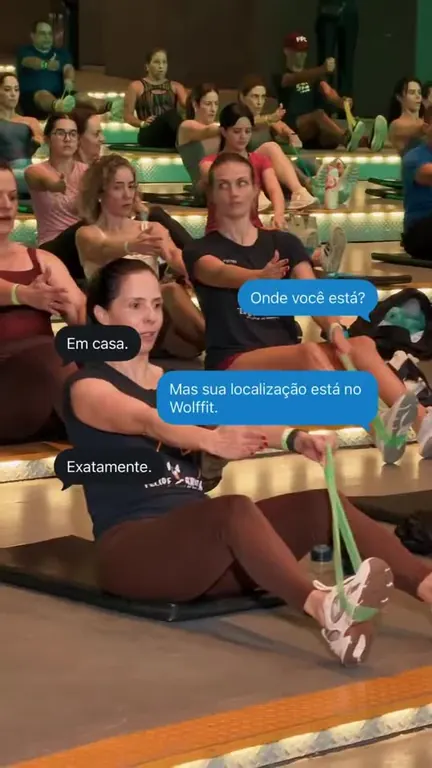 Alunas da alcateia do Wolffit treinando: aqui é casa