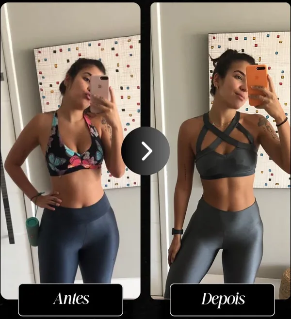 Aluna Wolffit, antes e depois, 3 de 5