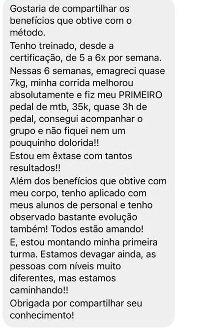 Mensagem de aluna sobre o Wolffit, 1 de 4