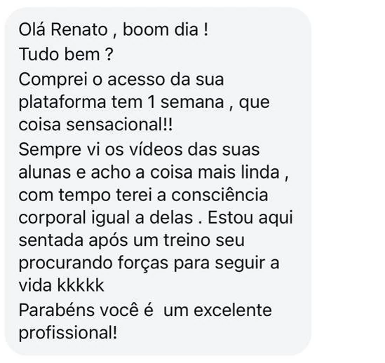 Mensagem de aluna sobre o Wolffit, 4 de 4